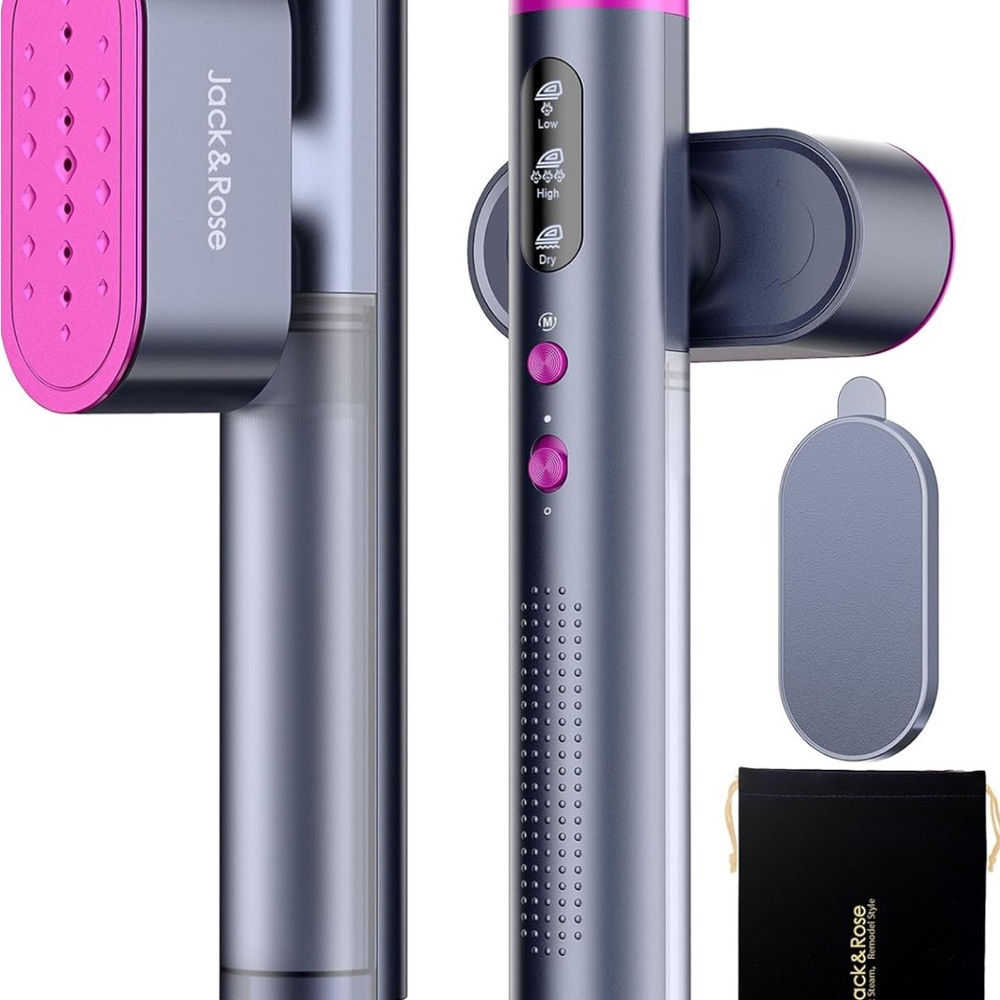 Pink and Gray Handheld steamer
